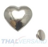 100er Pack Ziernieten Herz Heart #401 Motivnieten Ledernieten