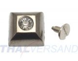 50er Pack Ziernieten Pyramidennieten Strass Klar 15mm #5556