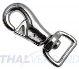 Bullenhaken 28 x 97mm mit drehbarem geradem Wirbel Temperguss