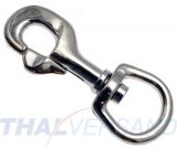 10er Pack Karabinerhaken 19x72mm mit rundem Wirbel Zinkdruckguss