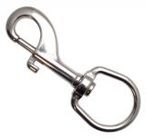 Karabinerhaken 30 x 115mm mit rundem Wirbel Edelstahl Rostfrei