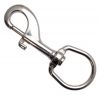 10er Pack Karabinerhaken 30 x 115mm mit rundem Wirbel Edelstahl