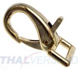 10er Pack Karabinerhaken 25 x 56mm feste �se Zinkdruckguss Gold