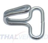 50er Pack Drahthaken 20 x 26mm Stahl vernickelt Spanngurt Haken