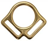 10er Pack Halfterringe 2-fach 25mm Messing Rostfrei Halfterring