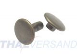 100er Pack Doppel Hohlnieten 10x10mm Unten zu Altmessing