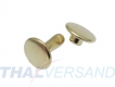 100er Pack Doppel Hohlnieten 13x12mm Unten zu Gold - vermessingt