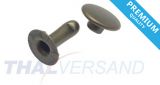 1000er Pack Doppel Hohlnieten Premium 13x12mm Unten offen Altmessing