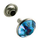 100er Pack Ziernieten Strassnieten Chatonnieten 7mm Blau Strass