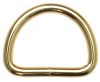 50er Pack D-Ringe 16 x 12 x 2,6mm Stahl, Gold vermessingt