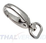 50er Pack Karabinerhaken 16 x 45mm mit drehbarem geradem Wirbel