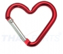 50er Pack Aluminium Karabinerhaken Herz 45 x 5mm Rot eloxiert