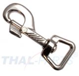 10er Pack Karabinerhaken 20 x 75mm mit geradem Wirbel