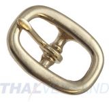 10er Pack Stegschnalle 30mm MESSING Rund Halfterschnalle