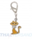 Strassanh�nger Charm Katze Gelb #37 Strass Schmuck Anh�nger