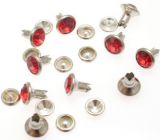 100er Pack Strassnieten Chatonnieten 7mm Rot SYSTEM B