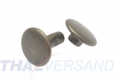 100er Pack Doppel Hohlnieten 6x6mm Unten zu Altmessing