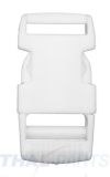 10er Pack Steckschnalle / Steckschlie�er 25mm Weiss Acetal
