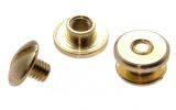 100er Pack Buchschrauben Chicagoschrauben 2mm Kopf 7mm Gold