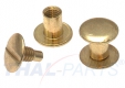 100er Pack Buchschrauben Chicagoschrauben 7mm Kopf 10mm Gold