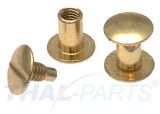 100er Pack Buchschrauben Chicagoschrauben 8mm Kopf 10mm Gold