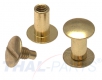 100er Pack Buchschrauben Chicagoschrauben 10mm Kopf 10mm Gold
