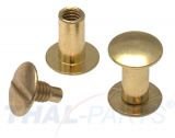 10er Pack Buchschrauben Chicagoschrauben 10mm Kopf 10mm Gold