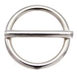 10er Pack Rundringe mit Steg 30mm Stahl, vernickelt