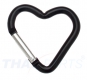 10er Pack Aluminium Karabinerhaken Herz 45 x5mm Schwarz eloxiert