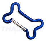 50er Pack Aluminium Karabinerhaken  Knochen 63mm Blau eloxiert