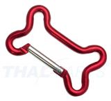 50er Pack Aluminium Karabinerhaken  Knochen 63mm Rot eloxiert