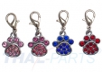 4er Pack Strassanh�nger Sortiment Pfote #46 Strass Anh�nger