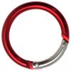 50er Pack Rund Karabiner Aluminium 38mm x 4,5mm Rot