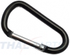 10er Pack Aluminium Karabinerhaken 75mm x 7mm Schwarz eloxiert