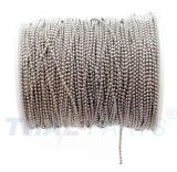 100m Kugelkette 1,5mm Silbern auf Rolle Kugelketten