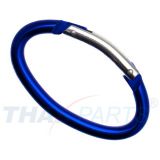 10er Pack Aluminium Karabinerhaken Oval 75 x 7mm Blau eloxiert