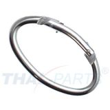 50er Pack Aluminium Karabinerhaken Oval 60 x 6mm Silbern eloxiert