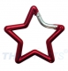 50er Pack Aluminium Karabinerhaken Stern 65mm Rot eloxiert