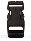50er Pack Steckschnallen / Steckschlie�er 20mm Schwarz Acetal