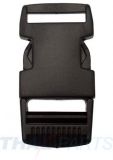 50er Pack Steckschnallen / Steckschlie�er 25mm Schwarz Acetal