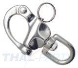 Schnappsch�kel Wirbelauge 128mm Edelstahl rostfrei Niro V4a Paniksnap