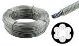 100m Drahtseil 4mm / 6mm - PVC ummantelt klar 6x7 Stahlseil Seil Draht verzinkt