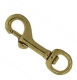 10er Pack Karabinerhaken Messing 10 x 55mm mit Rundwirbel