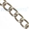 10m Gourmettekette 2,5mm Stahl vernickelt Farbe Silbern Panzerkette