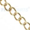 25m Gourmettekette 1,5mm Stahl vermessingt Farbe Gold Panzerkette