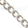 25m Gourmettekette 1,5mm Stahl vernickelt Farbe Silbern Panzerkette