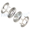 50er Pack Druckkn�pfe offen Zackenring 15mm Messing rostfrei vernickelt