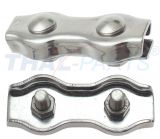 Duplex Drahtseilklemme 3mm Edelstahl Rostfrei Niro V4A Duplexklemme