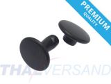 100er Pack Doppel Hohlnieten Premium 11x12mm Unten zu Schwarz verkupfert