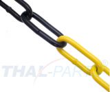 30m Absperrkette Stahl 6mm Schwarz-Gelb Warnkette DIN 5685 Rundstahlkette